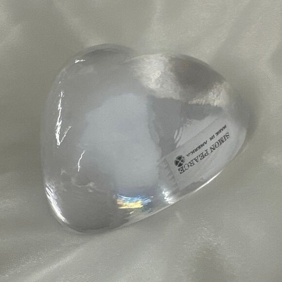 Highgate Heart by Simon Pearce  small Clear, Textured, Heart Shape, Giftware - Picture 2 of 8